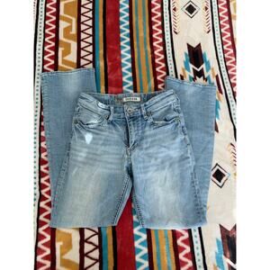 BKE Boys Conner Bootleg Jeans Size 12 Classic Blue Denim